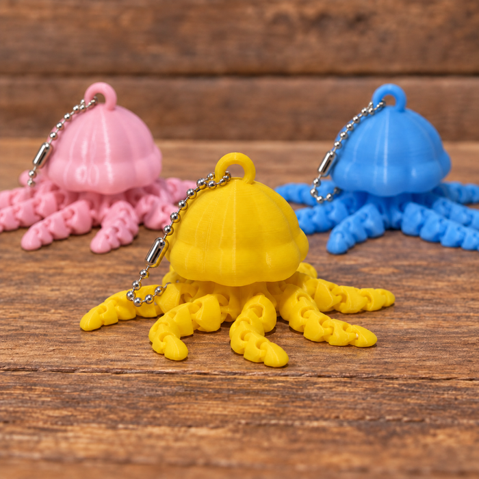 Jellyfish Clicker Keychain