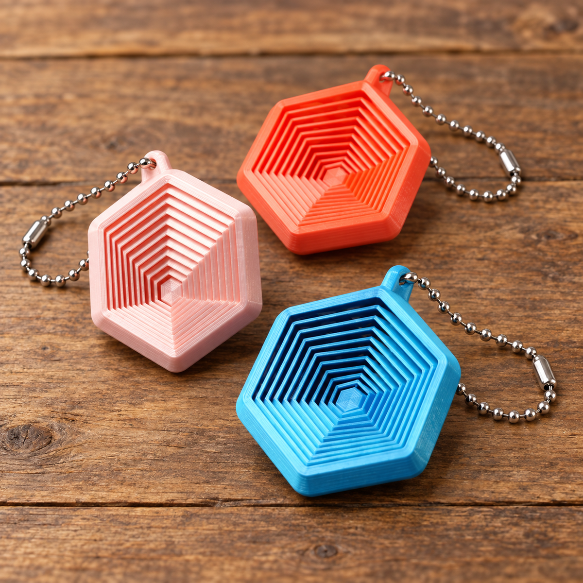 Hex Fidget Keychain