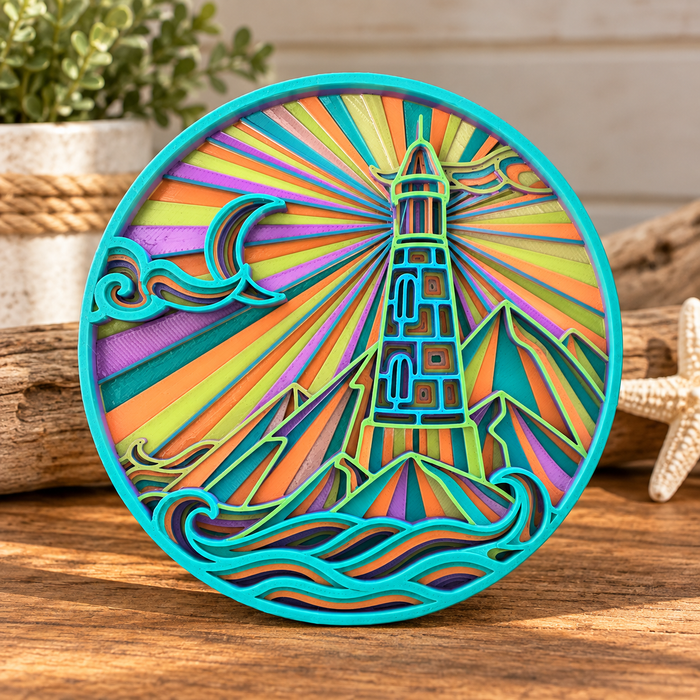 Rainbow Lighthouse Decor